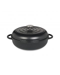 Gourmetpfanne m. hohem Deckel, 28 cm classic black