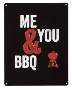 Weber Retro-Schild "Me & You & BBQ"
