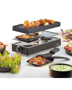 Raclette2 CLASSIC, Alugrillplatte schwarz