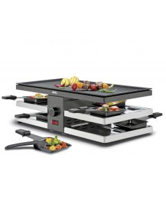 Raclette8 FUN, Alugrillplatte schwarz