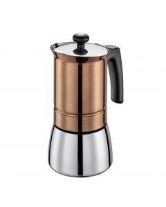 Espressokocher TOSCA 6T, Edelstahl kupfer