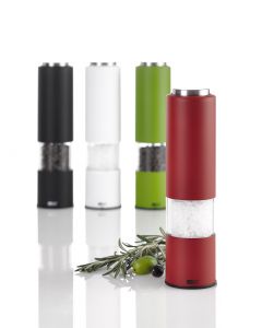 Adhoc Elektrische Pfeffer-oder Salzmühle Tropica weiss