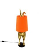 Tischleuchte Hiding Bunny, gold/ orange