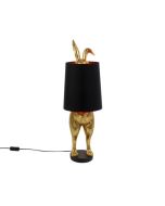Tischleuchte Hiding Bunny, gold/schwarz