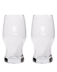 Weber Bierglas mit Bierdeckel