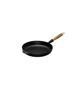 Le Creuset Gusseisen Bratpfanne mit Holzgriff schwarz 26cm