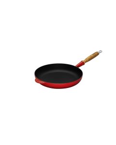 Le Creuset Gusseisen Bratpfanne mit Holzgriff kirschrot 26cm