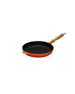 Le Creuset Gusseisen Bratpfanne mit Holzgriff ofenrot 26cm