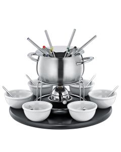 Fondue-Garnitur CAROUSEL schwarz 22-teilig