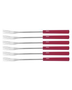 Käsefondue-Gabeln BASIC 6 Stk. rot