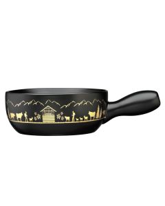 Caquelon MONTANA schwarz/gold 22 cm