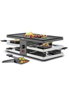 Raclette8 FUN, Alugrillplatte schwarz