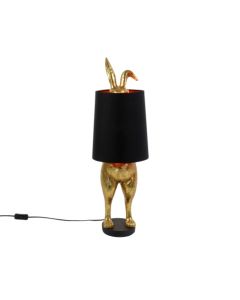 Tischleuchte Hiding Bunny, gold/schwarz