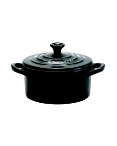 Le Creuset Mini-Cocotte schwarz 10x5cm